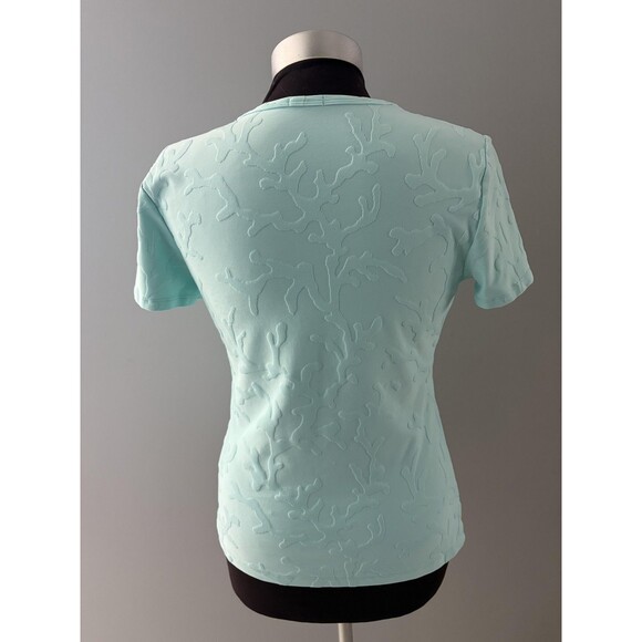 J McLaughlin Catalina Cloth Shirt Medium Textured Coral Pattern Fitted Beach - Picture 5 of 16